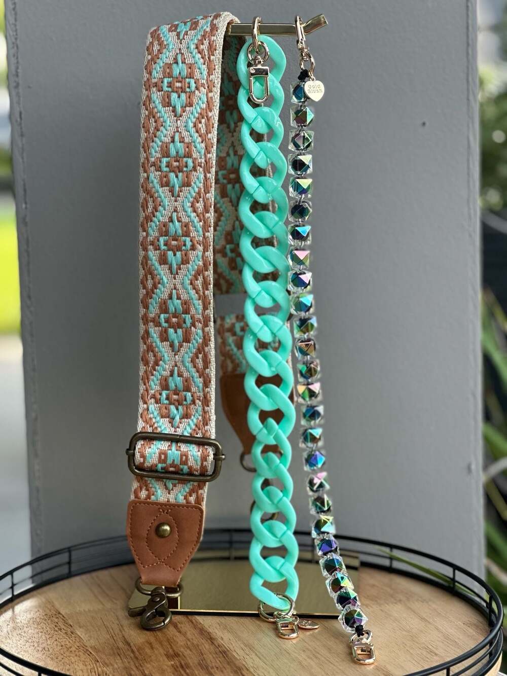 Gold Blush Set of Three Handbag Decorative Replacement Straps